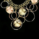 Luxury Hammered Finish Rose Gold Necklace Gold NWOT