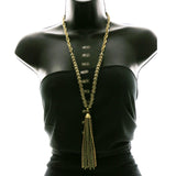 Luxury Y-Necklace Gold/Gray NWOT