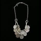 Luxury Hammered Finish Necklace Silver NWOT