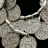 Luxury Hammered Finish Necklace Silver NWOT