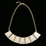 Luxury Crystal Necklace Gold/White NWOT