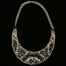 Luxury Crystal Beads Necklace Gold & Black NWOT