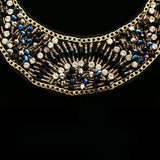 Luxury Crystal Beads Necklace Gold & Black NWOT