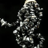 Luxury Crystal Flower Necklace Gold & Black NWOT