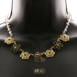 Luxury Crystal Crystal Necklace Gold & Green NWOT