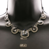 Luxury Crystal Choker-Necklace Gunmetal/Gray NWOT