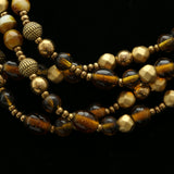 Luxury Beads Necklace Gold/Brown NWOT