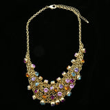 Luxury Crystal Necklace Gold/Multicolor NWOT