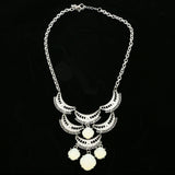 Luxury Faceted Necklace Silver/White NWOT