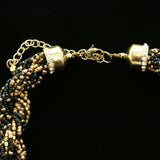 Luxury Crystal Necklace Gold/Black NWOT