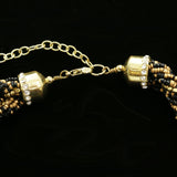 Luxury Crystal Necklace Gold/Black NWOT