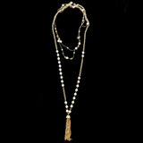 Luxury Crystal Necklace Gold/White NWOT