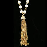 Luxury Crystal Necklace Gold/White NWOT