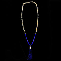 Luxury Necklace Gold/Blue NWOT
