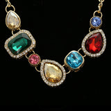 Luxury Crystal Necklace Gold/Multicolor NWOT