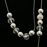Luxury Crystal Necklace Silver/White NWOT