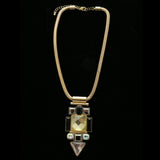 Luxury Crystal Pendant-Necklace Gold/Black NWOT