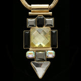 Luxury Crystal Pendant-Necklace Gold/Black NWOT