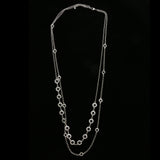 Luxury Faceted Necklace Silver/Clear NWOT