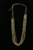 Luxury Faceted Necklace Gold/Dark-Silver NWOT