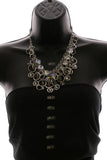 Luxury Faceted Necklace Silver/Clear NWOT