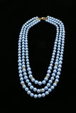 Luxury Pearl Crystal Necklace Gold & Blue NWOT