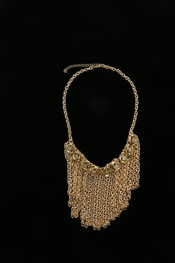 Luxury Flower Necklace Gold/White NWOT