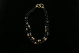Luxury Faceted Crystal Necklace Gold & Black NWOT