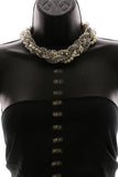 Luxury Pearl Crystal Choker-Necklace Silver & White NWOT