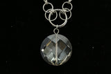 Luxury Crystal Faceted Necklace Silver & Clear NWOT