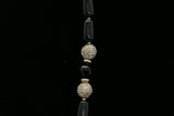 Luxury Crystal Necklace Gold/Black NWOT