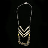 Luxury Crystal Necklace Gold/Dark-Silver NWOT