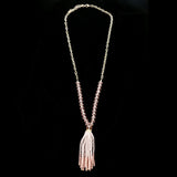 Luxury Faceted Crystal Necklace Gold & Pink NWOT