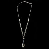 Luxury Crystal Y-Necklace Silver/Dark-Silver NWOT
