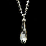 Luxury Crystal Y-Necklace Silver/Dark-Silver NWOT