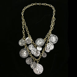 Luxury Sudo Coins Necklace Gold NWOT