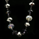 Luxury Faceted Necklace Silver/Purple NWOT