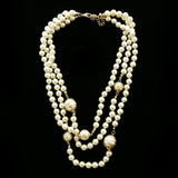 Luxury Pearl Necklace Gold/White NWOT