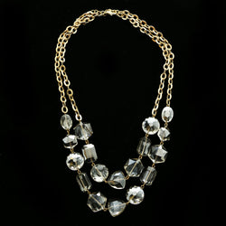 Luxury Crystal Necklace Gold NWOT