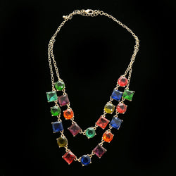 Luxury Crystal Necklace Gold/Multicolor NWOT