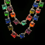 Luxury Crystal Necklace Gold/Multicolor NWOT