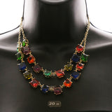 Luxury Crystal Necklace Gold/Multicolor NWOT