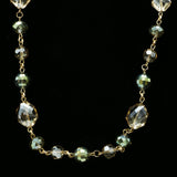 Luxury Faceted Necklace Gold/Green NWOT