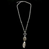Luxury Crystal Y-Necklace Silver/Gray NWOT
