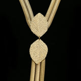 Luxury Leaf Y-Necklace Gold NWOT