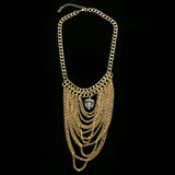 Luxury Crystal Necklace Gold NWOT