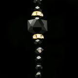 Luxury Crystal Y-Necklace Gold/Black NWOT