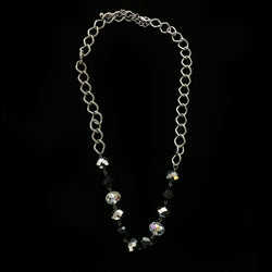Luxury Crystal Necklace Silver/Black NWOT