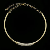 Luxury Crystal Choker-Necklace Gold NWOT