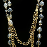 Luxury Crystal Necklace Gold NWOT